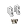 U/D 1 paar 22mm 7/8 “Universele Motorfiets Handvat Bar Riser Stuur Klem Terug Move Mount Adapter Accessoire Kit (Zilver)