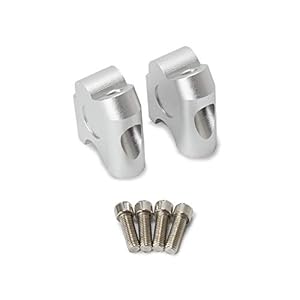 U/D 1 paar 22mm 7/8 “Universele Motorfiets Handvat Bar Riser Stuur Klem Terug Move Mount Adapter Accessoire Kit (Zilver)