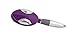 Qwik-Clean Brush - Easy Clean Retractable Bristles and Detangling Oval Brush for Curly, Straight and Thick Hair - Wet and Dry Hair - Purple
