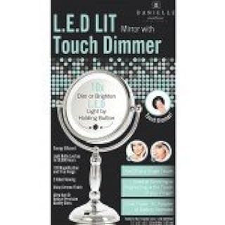 UPC 793379314334 product image for DANIELLE LED LIGHTED TWO-SIDED MAKEUP MIRROR WITH TOUCH ACTIVATION & DIMMER, 10X | upcitemdb.com