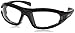 Crossfire 2724AF Diamondback Safety Glass Clear Anit-Fog Lens - Foam Lined Matte Black Frame