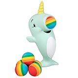Hog Wild Narwhal Popper Toy - Shoot Foam Balls Up