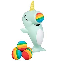Hog Wild Narwhal Popper Toy - Shoot Foam Balls Up