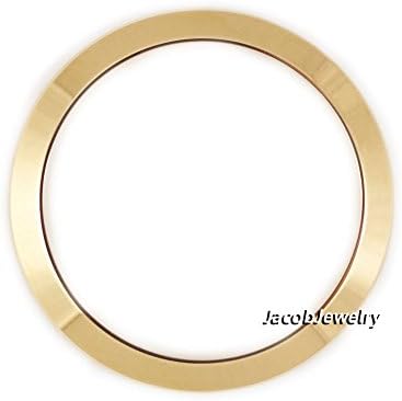 Stainless Steel Gold Plated Smooth Bezel Ring Insert Fit Datejust 26mm Watch