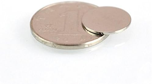 ZJWEI Small Multi-Use Refrigerator Magnets for Refrigerator, Science, Crafts - Tiny Round Disc, Sliver, 15MM x1MM - Approximately, 30Pcs…