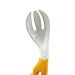 2 Pcs Baby Kids Infant Self-feeding Flatware Training PP Bent Fork Spoon Set