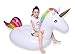 Jasonwell Big Inflatable Unicorn Pool Float Floatie Ride On with Rapid Valves Large Rideable Blow Up Summer Outdoor Swimming Pool Party Lounge Raft Decorations Toys for Kids 79 Inches