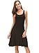 Missufe Women's Sleeveless Racerback Flared Casual Plain Tank Dress