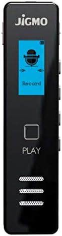 Digital Voice Recorder Dictaphone Sound Recorder for Meetings and Lectures (1-pack), Voice Activated Pocket Mini mp3 Player, Sound Recorder with Microphone, Headphones, USB Cable (JiGMO)