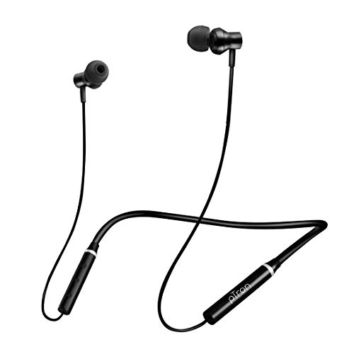 pTron Tangent Beats Magnetic in-Ear Wireless Bluetooth Headphones with Mic - (Black)