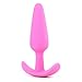 Doc Johnson Mood - Naughty 1 - Silicone Anal Plug - Medium - 3.9 in. Long and 1 in. Wide - Tapered Base for Comfort Between The Cheeks - Medium - Pink