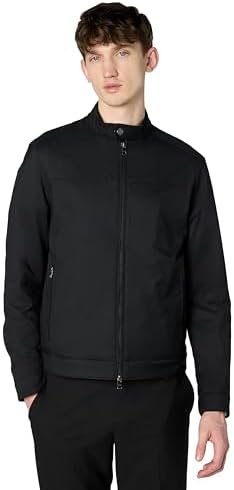 Andrew Marc Men's Wool Coat - Mid and Full Length, BLACK (BOMBER