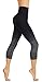 CodeFit Yoga Power Flex Dry-Fit Pants Workout Printed Leggings Ombre Print (L/XL USA 8-10, 6c908-blk/Chl)