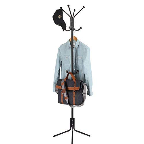 Homfa Metal Coat Rack Heavy Duty Free Standing Hat Hanger Holder Hooks