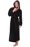 Del Rossa Women's Fleece Robe, Long Hooded Bathrobe