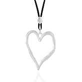 Z&R RETRO Heartfelt Glam: 80cm Sweater Chain with Oversized Heart Pendant - Casual Chic & Versatile Statement Piece! #FashionFrenzy #HeartPendant