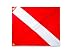 Premium Quality Dive Flag (20 Inch X 24 Inch) with Removable Stiffening Pole Easy to Use Diver Down Red and White Boat Flag (FLORIDA LEGAL)