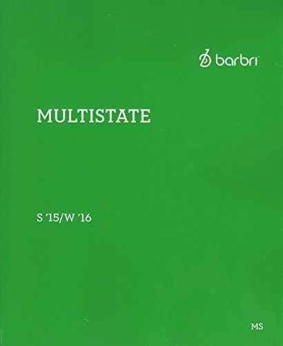 2015-2016 - MOST CURRENT- BARBRI MULTISTATE OUTLINE inc FED CIV PRO