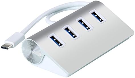 Sipolar 4-port 3.0 Aluminum USB-C Hub for Macbook, Google Chromebook, or Any PC