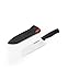 Farberware Edgekeeper 5-Inch Santoku Knife with Self-Sharpening Blade Cover, High Carbon-Stainless Steel Kitchen Knife with Ergonomic Handle, Razor-Sharp Knife, Black