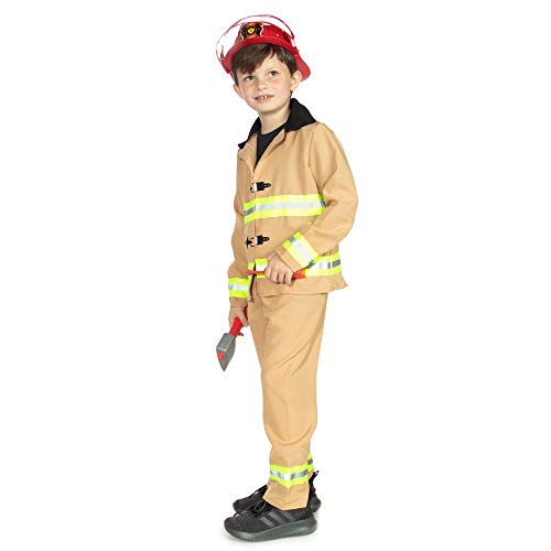 Hauntlook Firefighter Accessory Kit for Kids Costumes, Dress Up & Roleplay - Axe, Helmet - Thumbnail 2