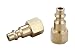 Air hose fittings and Air Coupler Plug: Air Compressor Quick-Connect FNPT Female Plug Kit (Industrial Type D, 1/4-Inch NPT Female Thread, Solid Brass, 2 Piece)