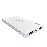 Marvotek Portable Charger Phone Charger Power Bank 10,000mAh Battery Pack External Battery Fast Charging Two Output Ports Travel Battery White