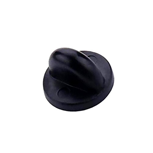 ThreeBulls 30 Pcs Comfort Fit Butterfly Clutch Rubber Pin Backs Replacement (black)