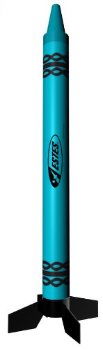 Estes Atomic Aqua Crayon Rocket