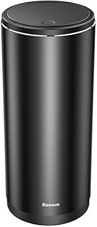 Amazon 車用ゴミ箱 ボトル型ゴミ箱 フタ付き 簡単開閉 ダストボックス カップホルダー ドリンクホルダー ドアポケット コンソールボックス 対応 デスクも適用 アルミ製 ゴミ袋付き ブラック 車 バイク 車 バイク