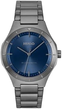 Montre à Mouvement à Quartz Trois Aiguilles Gris Collection #LIT avec Bracelet en Acier Inoxydable Gris - 1530448