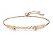 Presentski Bee Honeycomb Bracelet 925 Sterling Silver, Rose Gold Plated Adjustable Jewelry for Women