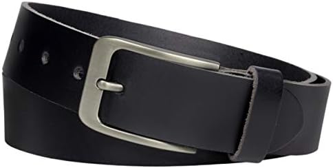 Leather belt made of cowhide leather, 3,5 cm wide and approx. 0,3 cm thick, genuine leather belt, Made in Germany, shortenable, for men and women #3,5-0001