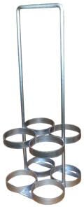 FWF Oxygen Rack W/Milk Man Style Handle/Floor MOUNTABLE Holds 4 (D OR E Style) CYLINDERS Diameter 4.3" Made in USA