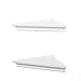 AHDECOR White Corner Shelves, Stylish Wall Mounted Corner Shelf for Space-Saving Storage in Living Room, Bedroom, and Office, Set of 2