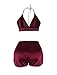 Sedrinuo Nightshirt Sexy Lingerie Silky Two Pieces Jumpsuit Outfits