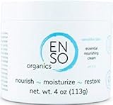 Natural Organic Moisturizer for Sensitive Skin Care by ENSO Organics, Essential Aloe Vera Face Cream provides Concentrated Healing for Damaged and Dry Skin (4 oz)