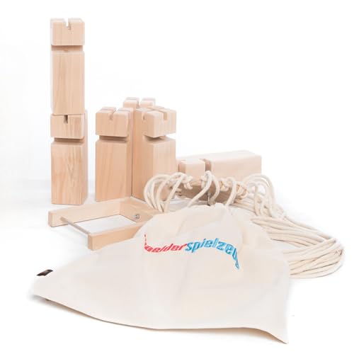 waelderspielzeug La Tour Froebel – Team Game for Adults and Children from 8 Years – The Original Local Beech Wood – Multicoloured or Nature