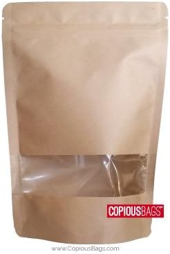 Kraft Window Stand Up Bag 4 x 6.5 (2 oz) - 100 QTY