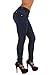 Style N039– Colombian Design, Mid Waist, Butt Lift, Levanta Cola, Skinny Jeans in Dark Blue Size 7
