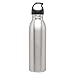 Simply Green Solutions Slim Line Stainless Steel Water Bottle, Single-Wall Reusable Water Bottle for Work & Daily Use, Handy Cold Water Bottle, Sleek & Slim Water Bottles, Brushed Stainless, 24 oz