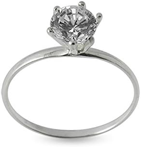 925 Sterling Silver with CZ Stone Fashionable Finger Ring Size Q