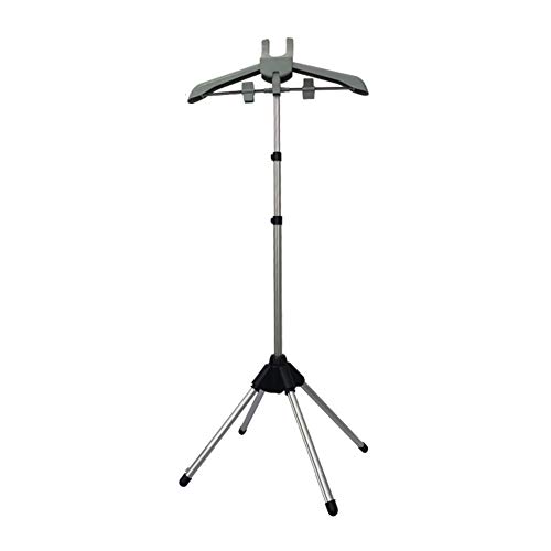 Exttlliy Garment & Drying Rack Garment Hanger/Drying Rack/Handheld Clothes Steamer Holder Ironing Steamer Bracket Telescopic Folding Hanger (Gray) - Thumbnail 7
