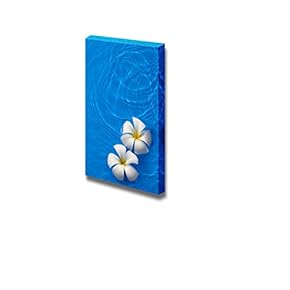 Canvas Prints Wall Art - Plumeria Flowers Floating on Water | Modern Wall Decor/Home Decoration Stretched Gallery Canvas Wrap Giclee Print. Ready to Hang - 12" x 18"