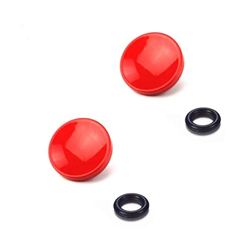 LXH 2 PCS Red Concave Soft Shutter Release Button for Camera with Shutter Release Socket Such as Fuji Fujifilm X100T / X100F / X100S / X-E2 / X-E2S / XPRO-1 / X-PRO2 / X-T10 / X-T20 / X10 / X20 / X30
