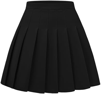 MBJ WB211 Women's Basic Versatile Stretchy Flared Skater Skirt for