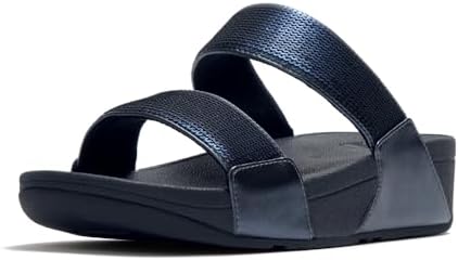 Amazon.com | FitFlop Women's Novy Slide Flip Flop, Pewter, 8.5 M