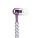 Joint Pearl Necklace Earphone, Universal 3.5mm In-Ear Stereo Pearl Beads Jewelry Headphone Headset Super Bass Music Noise Cancelling Earbuds with Mic For iPhone iPad Mp3 Mp4 and more (Purple)