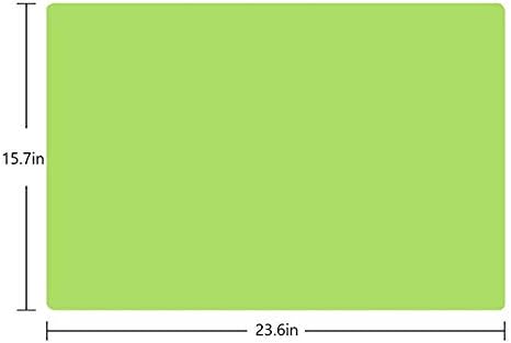 Dokimax Dinner Silicone Placemat Baking Mat Table Mat Insulation Hot Pad Extra Large Multipurpose Flexible Cuttable Table Mat 23.6" by 15.7" Green 1 Pcs