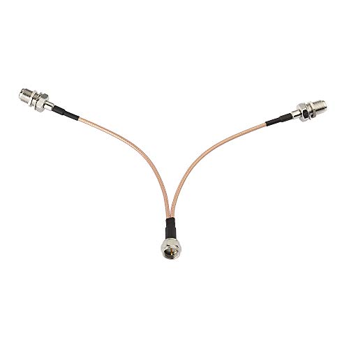 image for SUPERBAT F-Type Splitter F Male to F Dual Female Splitter Cable Adapte